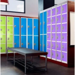 Adir Office 72 In. X 12 In. 6-Compartment Steel Locker Purple -Home Furnishing Store 227198 BackView Lg