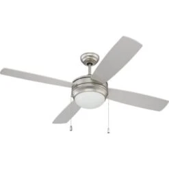 Craftmade™ 52 In. 4-Blade Led Ceiling Fan W/ Light (Silver/maple)