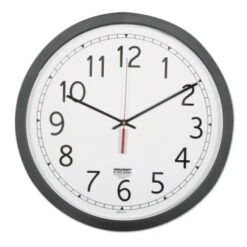 Skilcraft Quartz Wall Clock 16.5" Overall Dia Black Case 1 Aa Sold Separate