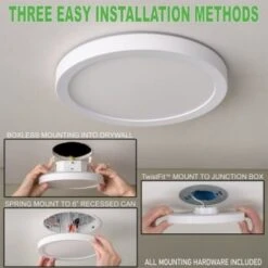 Eti Wht 7.5 " Flushmount 2 Way Mounting Night Light -Home Furnishing Store 230290 RightView Lg