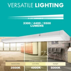 Simply Conserve 5500-Lumen 4-Ft Adjustable Wattage And Cct Led Wrap Light, Dlc 11 Simply Conserve 5500-Lumen 4-Ft Adjustable Wattage And Cct Led Wrap Light, Dlc -Home Furnishing Store 232135 DetailedProductView2 Lg