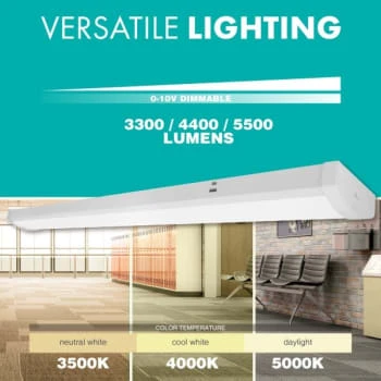 Simply Conserve 5500-Lumen 4-Ft Adjustable Wattage And Cct Led Wrap Light, Dlc 5 Simply Conserve 5500-Lumen 4-Ft Adjustable Wattage And Cct Led Wrap Light, Dlc - Image 3