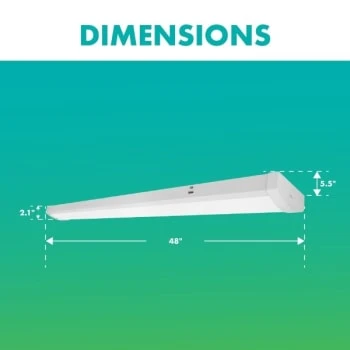 Simply Conserve 5500-Lumen 4-Ft Adjustable Wattage And Cct Led Wrap Light, Dlc 7 Simply Conserve 5500-Lumen 4-Ft Adjustable Wattage And Cct Led Wrap Light, Dlc - Image 5