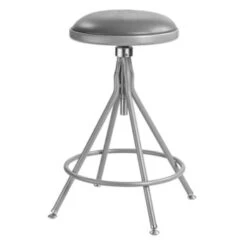 National Public Seating 24 -30" Height Adjustable Heavy Duty Vinyl Steel Stool