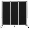 National Public Seating Room Divider, 6' Height, 3 Sections, Black Panels -Home Furnishing Store 233116 MainProductImage Lg