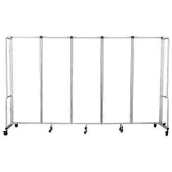 National Public Seating Room Divider, 6' Height,5 Sections,clear Acrylic Panels 3 National Public Seating Room Divider, 6' Height,5 Sections,clear Acrylic Panels