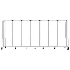 National Public Seating Room Divider, 6' Height, 7 Sections,clear Acrylic Panels