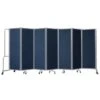 National Public Seating Room Divider, 6' Height, 7 Sections, Blue Panels -Home Furnishing Store 233123 MainProductImage Lg