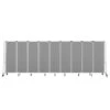 National Public Seating Room Divider, 6' Height, 9 Sections, Grey Panels