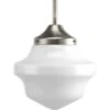 Progress Lighting School House Brushed Nickel One-Light Mini-Pendant 2 Progress Lighting School House Brushed Nickel One-Light Mini-Pendant -Home Furnishing Store 233684 WebOnly Lg