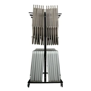 Alpine Industries Adir Office 65 X 33.7 Folding Chair Table Combo Cart 4 Alpine Industries Adir Office 65 X 33.7 Folding Chair Table Combo Cart - Image 2