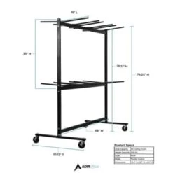 Alpine Industries Adir Office Two Tier Folding Chair Cart, 84 Chair Capacity 9 Alpine Industries Adir Office Two Tier Folding Chair Cart, 84 Chair Capacity -Home Furnishing Store 234597 DetailedProductView2 Lg
