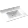 Swan® White Contour Solid Surface Single Bowl Vanity Top 22" X 37" 1 Swan® White Contour Solid Surface Single Bowl Vanity Top 22" X 37" -Home Furnishing Store 240352 WebOnly Lg