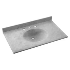 Swan® Ice Ellipse Solid Surface Single Bowl Vanity Top 22" X 43"