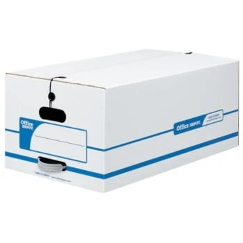 Office Depot® Brand Storage Boxes String Button Closure, Legal, Package Of 12 3 Office Depot® Brand Storage Boxes String Button Closure, Legal, Package Of 12