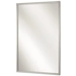 Bradley 18 X 30 In. Angle Frame Mirror, Stainless Steel