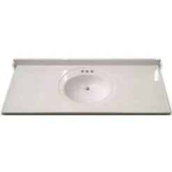 Premier® Premier 43 In. X 22 In. Custom Vanity Top Recessed Center Bowl Sink In White Swirl
