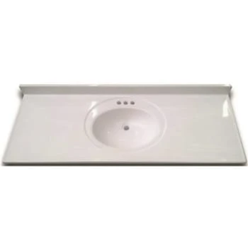 Premier® Premier 43 In. X 22 In. Custom Vanity Top Recessed Center Bowl Sink In White Swirl 3 Premier® Premier 43 In. X 22 In. Custom Vanity Top Recessed Center Bowl Sink In White Swirl