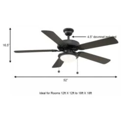 Trice 52 In. Led Ceiling Fan W/ Light (Black) 15 Trice 52 In. Led Ceiling Fan W/ Light (Black) -Home Furnishing Store 246206 DetailedProductView4 Lg