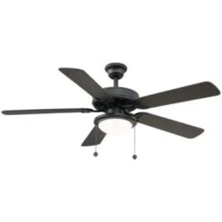 Trice 52 In. Led Ceiling Fan W/ Light (Black)