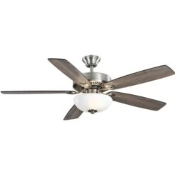 Hampton Bay 52 In. Energy Star Led Brushed Nickel Ceiling Fan With Light Kit