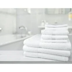 Oxford Gold 27" X 50" 14 Lbs. White Bath Towel With Dobby Border Case Of 48