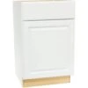 Hampton Bay 21x34.5x24" Satin White Raised Panel Base Kitchen Cabinet -Home Furnishing Store 247210 MainProductImage Lg
