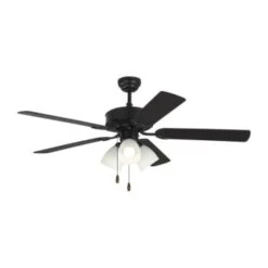 Monte Carlo Haven Led 3 52 " Indoor Matte Black Ceiling Fan With Light Kit