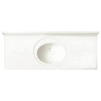 Premier® Premier 61 In X 22 In Custom Vanity Top Recessed Single Bowl Sink In White Swirl 3 Premier® Premier 61 In X 22 In Custom Vanity Top Recessed Single Bowl Sink In White Swirl