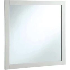 Design House 30 In W X 30 In H Framed Square Bathroom Vanity Mirror, White