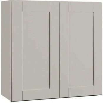 Hampton Bay Dove Gray Shaker Wall Kitchen Cabinet, 30" X 12" X 30" Assembled 3 Hampton Bay Dove Gray Shaker Wall Kitchen Cabinet, 30" X 12" X 30" Assembled