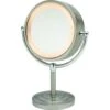 Jerdon 8-1/2" Table Top Mirror Nickel With Halo Light 1 Jerdon 8-1/2" Table Top Mirror Nickel With Halo Light -Home Furnishing Store 275051 K Lg