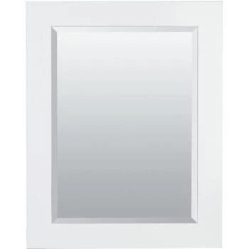 American Pride 24 In. X 30 In. Framed Beveled Makeup Mirror In White 3 American Pride 24 In. X 30 In. Framed Beveled Makeup Mirror In White
