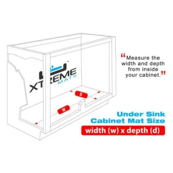 Xtreme Mats™ Under Sink Vanity Cabinet Mat, 34 X 19 In 11 Xtreme Mats™ Under Sink Vanity Cabinet Mat, 34 X 19 In - Image 9