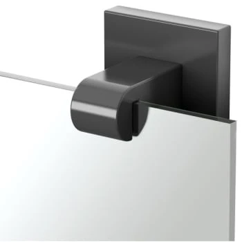 Gatco Elevate Minimalist Frameless Mirror In Matte Black 4 Gatco Elevate Minimalist Frameless Mirror In Matte Black - Image 2