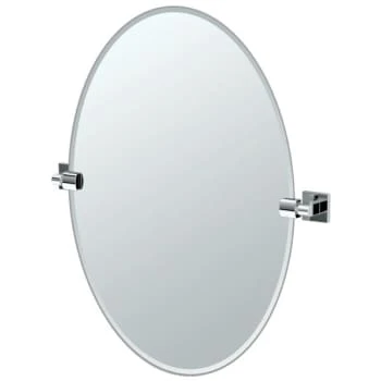 Gatco Elevate Frameless Oval Mirror In Chrome 3 Gatco Elevate Frameless Oval Mirror In Chrome