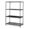 Safco Industrial Wire Shelving, Four-Shelf, 48w X 24d X 72h, Black 2 Safco Industrial Wire Shelving, Four-Shelf, 48w X 24d X 72h, Black -Home Furnishing Store 285754 MainProductImage Lg