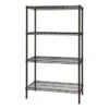 Quantum Storage Systems 4-Shelf Wire Shelving Unit, 18x36x72, Black Epoxy