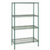 Quantum Storage Systems 4-Shelf Wire Shelving Unit, 24x36x72, Poly Green Epoxy -Home Furnishing Store 285847 MainProductImage Lg