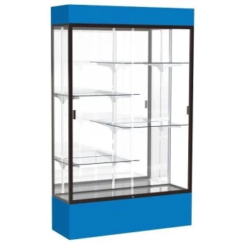Ghent Waddell Spirit Royal Blue Display Case Mirror Back W/ Dark Bronze Aluminum 3 Ghent Waddell Spirit Royal Blue Display Case Mirror Back W/ Dark Bronze Aluminum