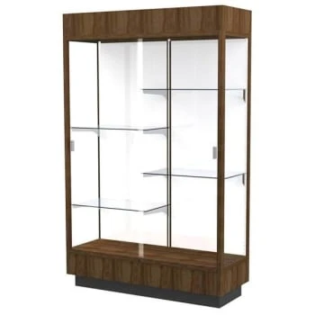 Ghent Waddell Heritage Wood Display Case Danish Walnut Hardwood Finish W/white 3 Ghent Waddell Heritage Wood Display Case Danish Walnut Hardwood Finish W/white
