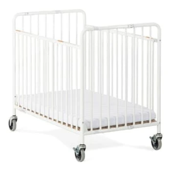 Foundations Compact Stowaway™ Easyroll™ Folding Crib W/ Oversized Casters 3 Foundations Compact Stowaway™ Easyroll™ Folding Crib W/ Oversized Casters