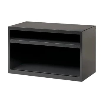 Space Solutions 18" Deep 4 Drawer Letter Width Vertical File Cabinet Black 4 Space Solutions 18" Deep 4 Drawer Letter Width Vertical File Cabinet Black - Image 2