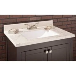 Modular Vanity Tops 31 X 22 Artic Stone Cultured Marble Vanity Top And Bowl 8 Modular Vanity Tops 31 X 22 Artic Stone Cultured Marble Vanity Top And Bowl -Home Furnishing Store 291691 v DetailedProductView2 Lg