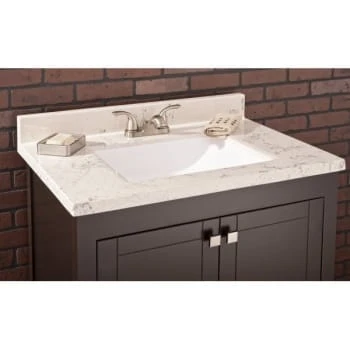 Modular Vanity Tops 31 X 22 Artic Stone Cultured Marble Vanity Top And Bowl 5 Modular Vanity Tops 31 X 22 Artic Stone Cultured Marble Vanity Top And Bowl - Image 3