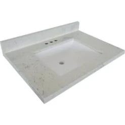 Modular Vanity Tops 31 X 22 Artic Stone Cultured Marble Vanity Top And Bowl