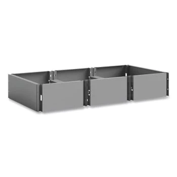 Safco Triple Continuous Metal Locker Base Addition, 35w X 16d X 5.75h, Gray 3 Safco Triple Continuous Metal Locker Base Addition, 35w X 16d X 5.75h, Gray
