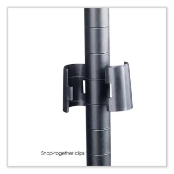 Safco 4-Shelf Industrial Add-On Unit, 48"w X 24"d X 72"h, Black 5 Safco 4-Shelf Industrial Add-On Unit, 48"w X 24"d X 72"h, Black - Image 3