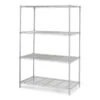 Safco 4-Shelf Industrial Wire Shelving, 48"w X 24"d X 72"h, Metallic Gray -Home Furnishing Store 291928 MainProductImage Lg
