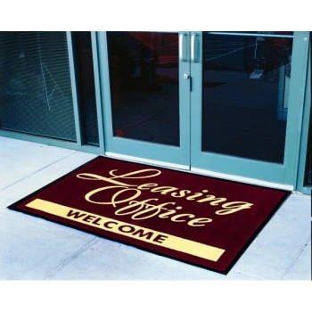Leasing Office Welcome Floor Mat, Maroon, 6' X 4' 4 Leasing Office Welcome Floor Mat, Maroon, 6' X 4' - Image 2